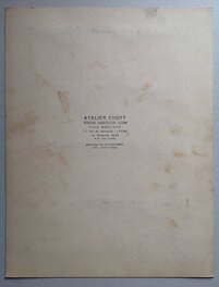 Le Verso de la Planche 6 (7/12) du FANTAX 12 , avec Tampon de Pierre Mouchot