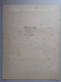 Le Verso de la Planche 7 (8/12) du FANTAX 12 , avec Tampon de Pierre Mouchot