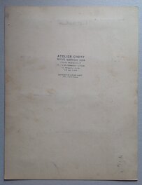 Le Verso de la Planche 8 (9/12) du FANTAX 12 , avec Tampon de Pierre Mouchot