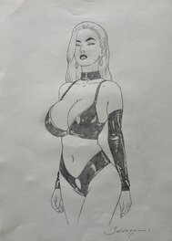 Roberto Baldazzini - Pin Up - Illustration originale