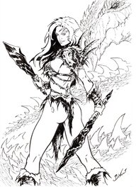 Boyan Vukic - Chasseresse de dragon - Original Illustration