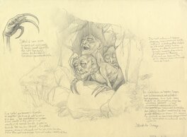 Jean-Baptiste Monge - Crayonné sur l'album "A la recherche de féérie" - Comic Strip