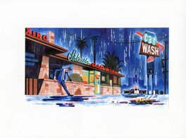 Alexandre Clérisse - Illustration originale inspirée d’une scène de Moonlight Express – R06 - Original Illustration