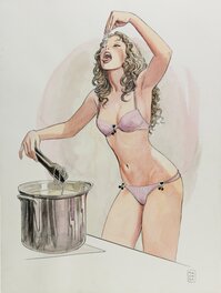 Milo Manara - Miele al Dente - Illustration originale