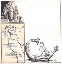 Dick Vlottes - Dick Vlottes | 1963 | Senmoet de Egyptenaar: Achterkant en uitleg (deels niet gebruikt) - Illustration originale