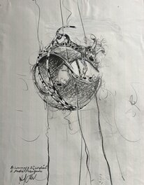 René Follet - Follet - Hommage a Franquin Marsupilama - Illustration originale