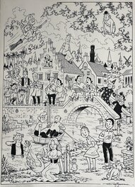 Eugeen Goossens - Suske en Wiske alle figuren - Illustration originale