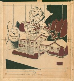 Little Orphan Annie Christmas Card 1953 with overlay Little Orphan Annie Christmas Card 1953 with overlay