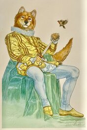 Béatrice Tillier - Loup de feu - Illustration originale