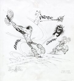 Eric Hérenguel - Série "KRAN" - Page de garde du Tome 05 - Planche originale