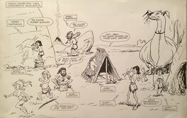 Yves Mondet - Chez LUG à la préhistoire - Planche originale