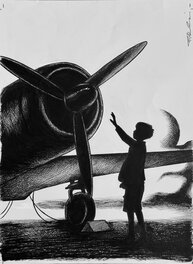 Frederik Peeters - Peeters, illustration L'Empire du Soleil, Spielberg - Illustration originale