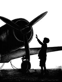 Frederik Peeters - Peeters, illustration L'Empire du Soleil, Spielberg - Illustration originale