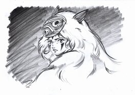 Eric Gandois - Princesse Mononoke - Illustration originale