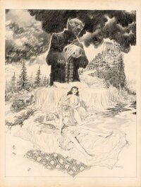 Vince - Dessin original publié en page 493 de Druillet-Vampires - Illustration originale