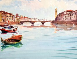 Aldo La Duca - LA REPUBBLICHE MARINARE - VENEZIA  couleur directe - Planche originale