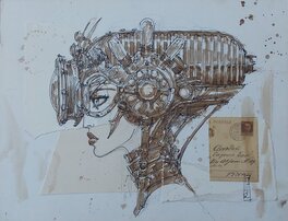 Olivier Ledroit - Amazone - Illustration originale