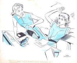 Hans Borrebach - Hans Borrebach | 1960 | Cokkie Woelwater 1-6 - Original Illustration