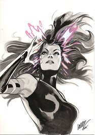 Pepe Larraz - Psylocke - Illustration originale
