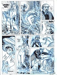 Christian Lamquet - Lamquet : Tropique des étoiles tome 4 planche 33 + planche crayonnée - Planche originale