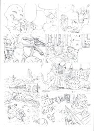 Pierre-Mony Chan - Pierre-Mony Chan : Sillage - Premières armes tome 1, crayonné de la planche 33 - Planche originale