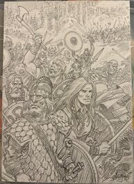 Mohamed Aouamri - Le combat des chefs - Illustration originale