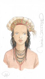 Marie Jaffredo - Jeune fille asiatique - Illustration originale