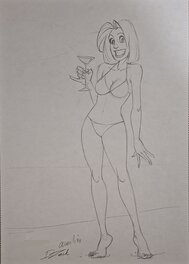 Dzack - Les Blondes - Original Illustration