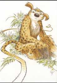 Frank pé - La bête - Original Illustration