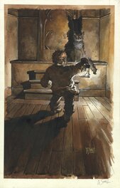 Guillaume Sorel - Série "Algernon Woodcock" - Illustration pour Ex-Libris - Original Illustration