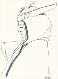 Femme au casque ailé