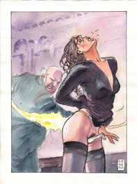 Milo Manara - La sculacciata Lla fessée] - Illustration originale
