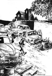 Serge Carrère - Casse nocturne - Planche originale