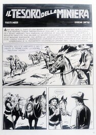 José Ortiz - Tex n°541, planche titre de Il tresoro della miniera (Bonelli) - Planche originale