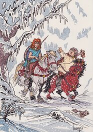 Philippe Luguy - Percevan:  Première neige - Illustration originale