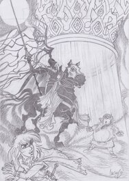 Philippe Luguy - Percevan 17 couverture crayon album réédition ( mars 2026 ) - Original Illustration