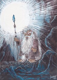 Philippe Luguy - Percevan   : Le chef des nains de Zielmar - Original Illustration