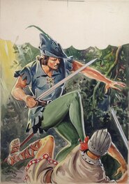 Alvaro Mairani - Alvaro Mairani ( Almay ) Couverture Originale Robin des Bois 2 L'infallibile Arciere , Bd ROBIN HOOD De Leo Atelier Chott 1948 - Couverture originale