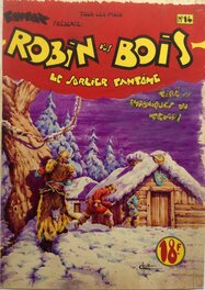 Chott - Chott Pierre Mouchot Robin des Bois 14 Le Sorcier Fantôme ! , Couverture Originale Couleur Directe Aquarelle Gouache 1949 Rare - Couverture originale