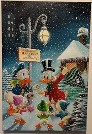 Bas Heymans - Uncle Scrooge Christmas trees no discount - schilderij - Illustration originale