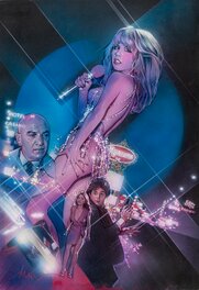 Drew Struzan - Peinture originale de Drew Struzan pour le poster du film Fake-Out (1982) - Illustration originale