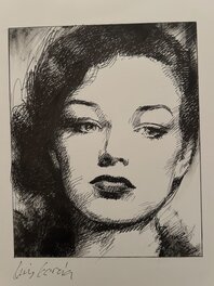 García Mozos, illustration, portrait de femme, 2000.