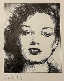 Luis García Mozos - Garcìa Mozos, portrait de femme. - Illustration originale