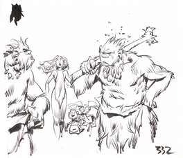 Jean-Louis Mourier - Jean-Louis Mourier, case originale, "Trolls de Troy - Trollympiades". - Comic Strip