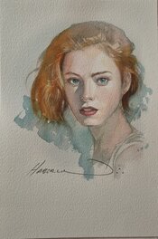 Brian Emberlin - Young woman - Original Illustration