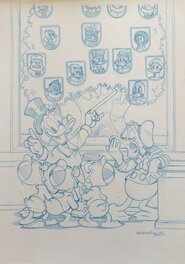 Paco Rodriguez Peinado - Couverture (crayonné final) - Généalogie Famille Picsou / Donald - Original Cover