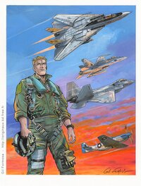 Gil Formosa - Buck DANNY F-14, F-18, F-22, P51 - Illustration originale