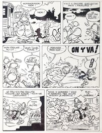 Hachel - Papa Talon "incendie hôtel" - Planche originale