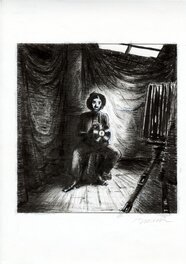 Frantz Duchazeau - Le rêve de Meteor Slim – Illustration originale de Couverture - Illustration originale