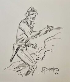 Jean-François Charles - Portfolio Ouest sauvage - 150 ex.- signé - Original Illustration